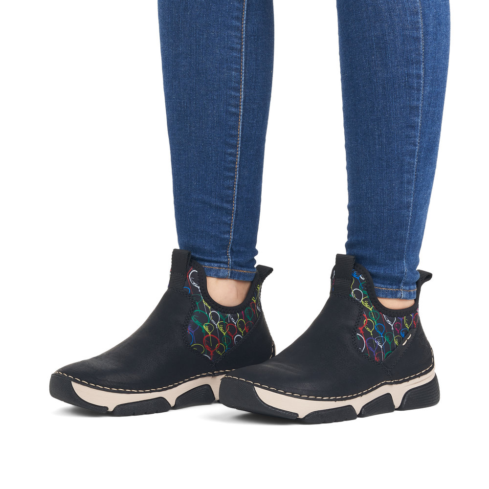 Дамски боти Rieker Antistress черни 45957-00 ширина F1/2