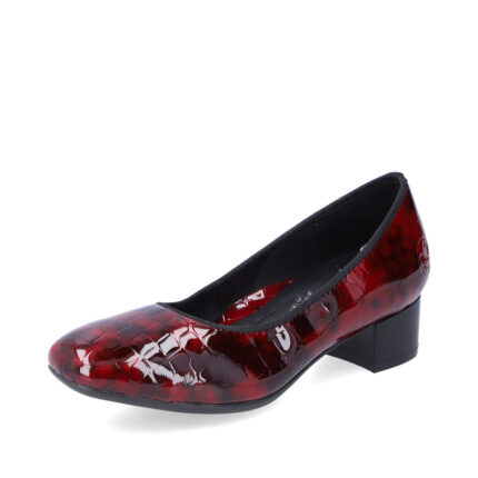 Дамски летни обувки на ток Rieker 49260-35  бордо