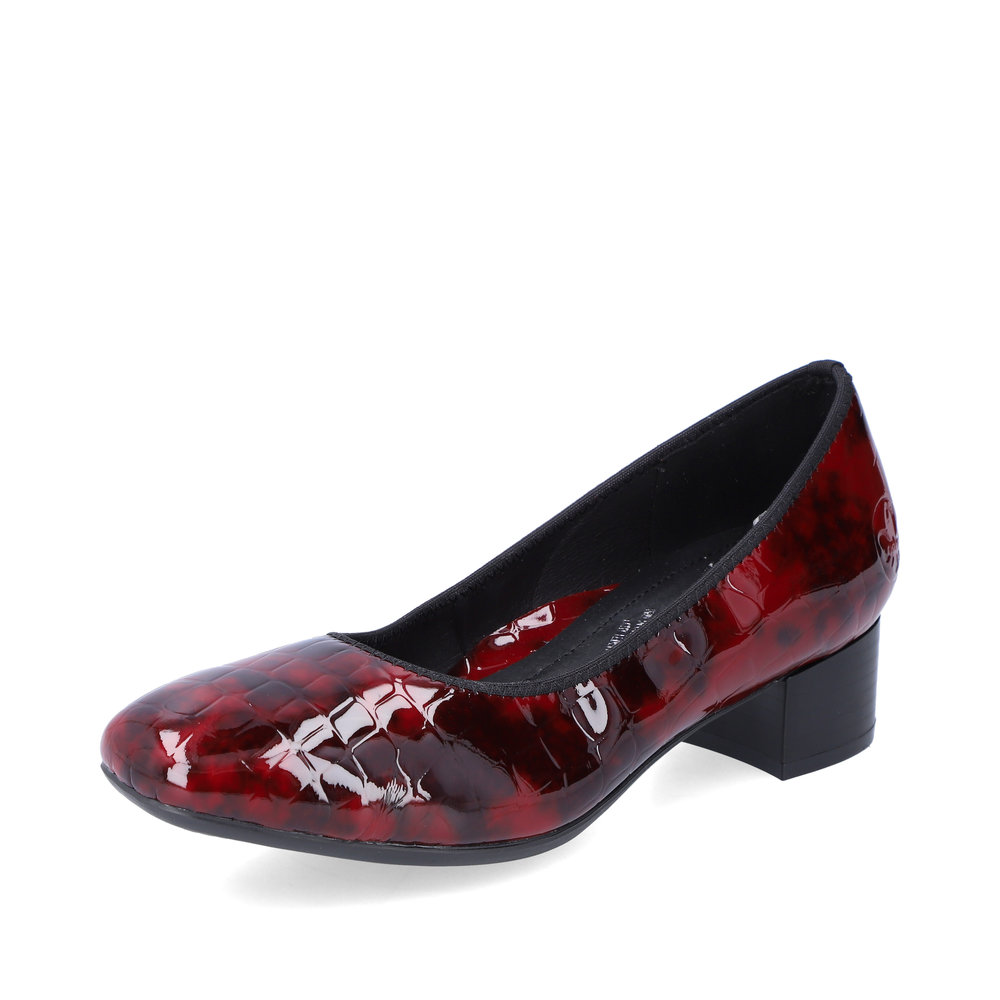 Дамски летни обувки на ток Rieker 49260-35  бордо