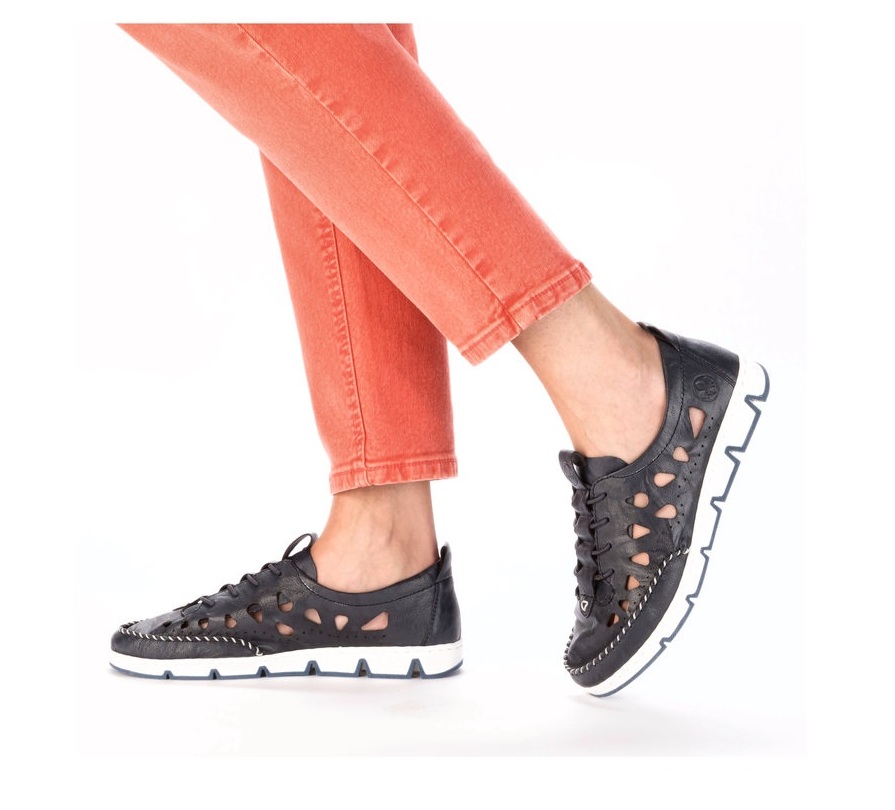 Дамски спортни обувки Rieker ANTISTRESS 49956-14 ширина F1/2 сини