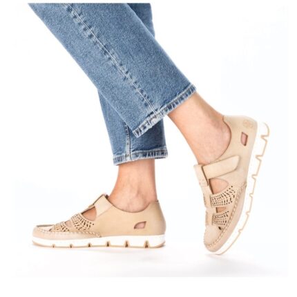 Дамски обувки Rieker ANTISTRESS 49958-61 ширина F1/2 бежови