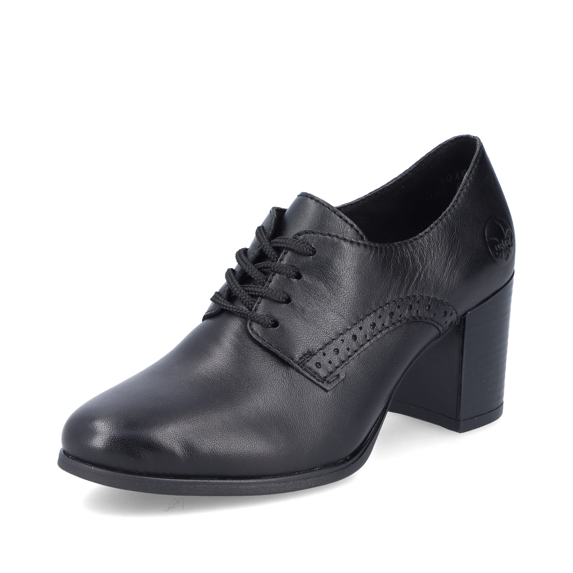 Дамски обувки на ток RIEKER 50100-01 ширина F1/2 черни