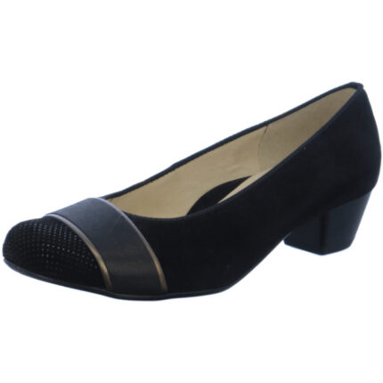 Дамски елегантни обувки  на среден ток Ara черeн велур