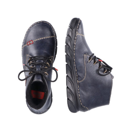 Дамски боти с връзки Rieker Antistress ширина F1/2 сини 55002-14