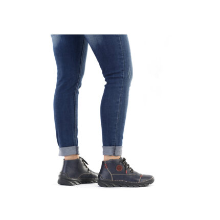 Дамски боти с връзки Rieker Antistress ширина F1/2 сини 55002-14