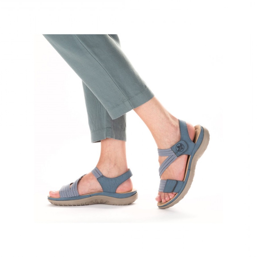 Дамски сандали  Rieker ANTISTRESS 64870-14  ширина F сини