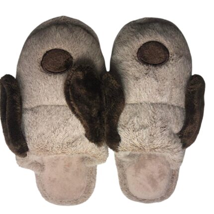 Мъжки домашни чехли Kompass кафяви  "кученца"