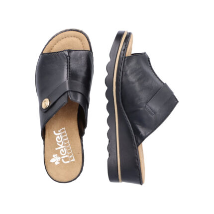 Дамски  чехли Rieker ANTISTRESS  67496-00 естествена кожа черни