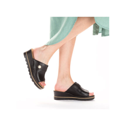 Дамски  чехли Rieker ANTISTRESS  67496-00 естествена кожа черни