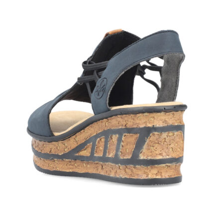 Дамски сандали RIEKER-68175-14 ширина F1/2 сини