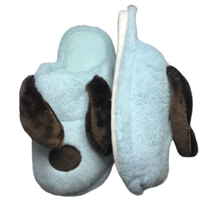 Дамски домашни чехли Kompass сини "кученца"