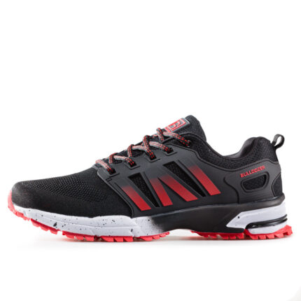 Мъжки маратонки с връзки  Bulldozer 81001 черни/червени