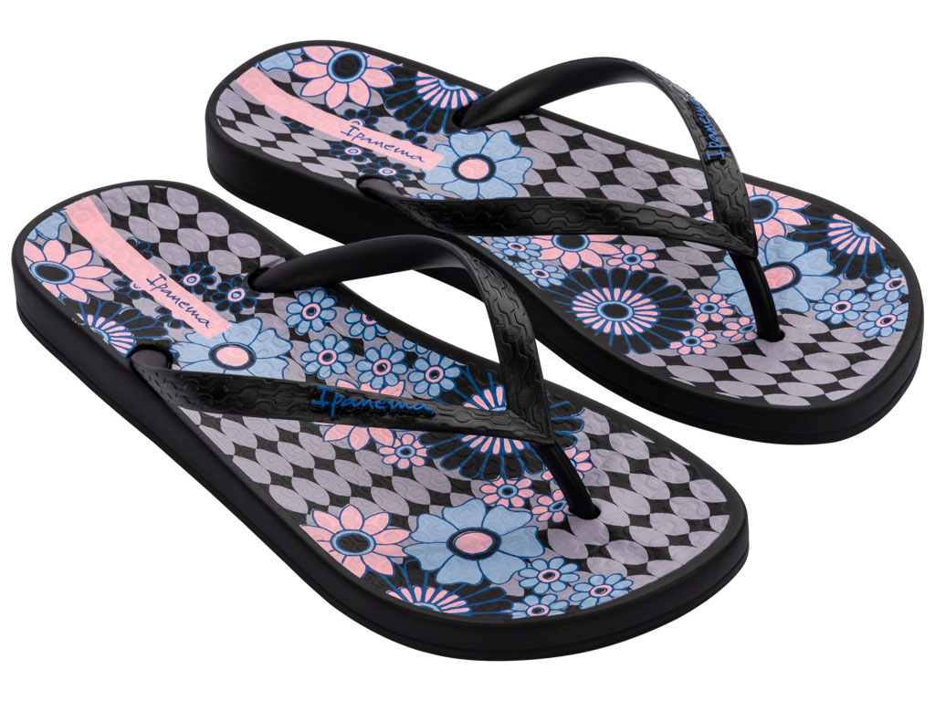 Дамски джапанки Ipanema 83469 черни/цветни Дамски джапанки Ipanema 83469 черни/цветни