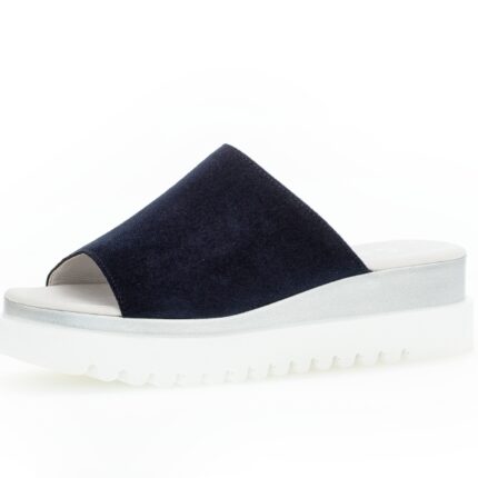 Дамски чехли на платформа Gabor сини