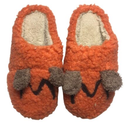 Дамски меки домашни чехли Kompass оранжеви BD654