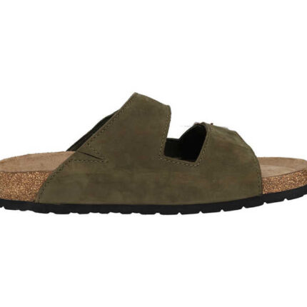 Мъжки чехли Bugatti Bobbi естествена кожа зелени