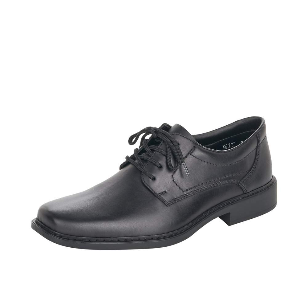 Мъжки елегантни обувки с връзки Rieker B0800-00 черни