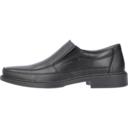 Мъжки кожени обувки без връзки Rieker Antistress черни B0873-00