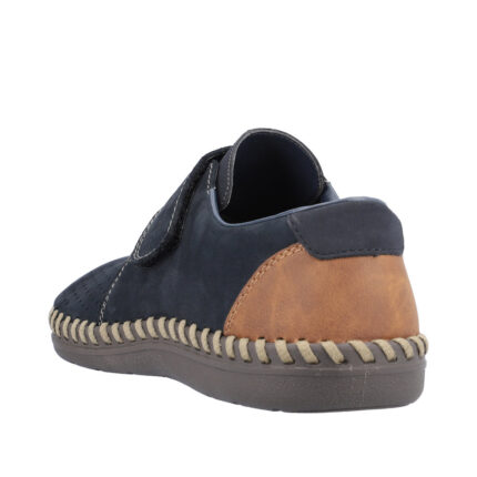 Мъжки обувки от естествена кожа Rieker сини B2450-14 ширина H