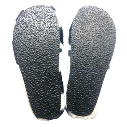 Дамски чехли Kompass черно/бели