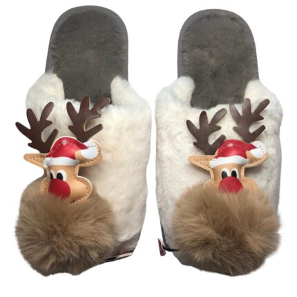 Дамски домашни чехли Kompass кафяво Еленче