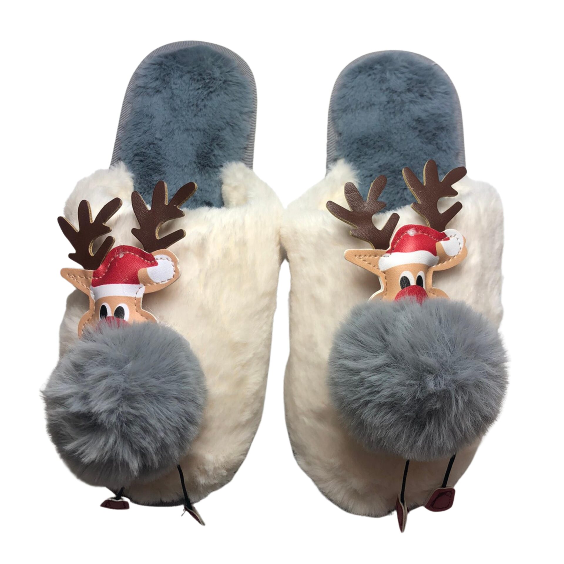 Дамски домашни чехли Kompass сиво Еленче 