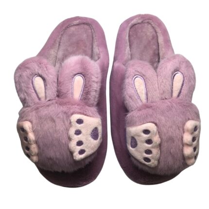 Дамски домашни чехли Kompass лилаво зайче