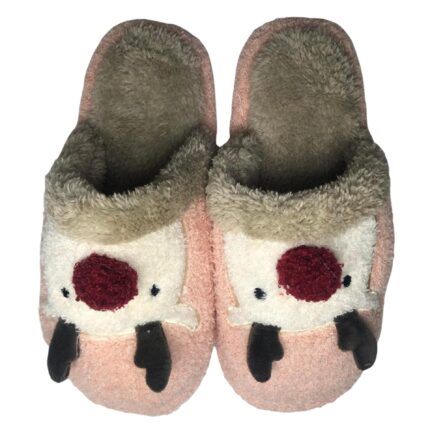 Дамски домашни чехли Kompass розов елен