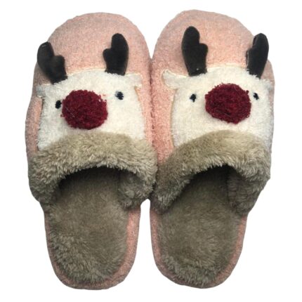 Дамски домашни чехли Kompass розов елен