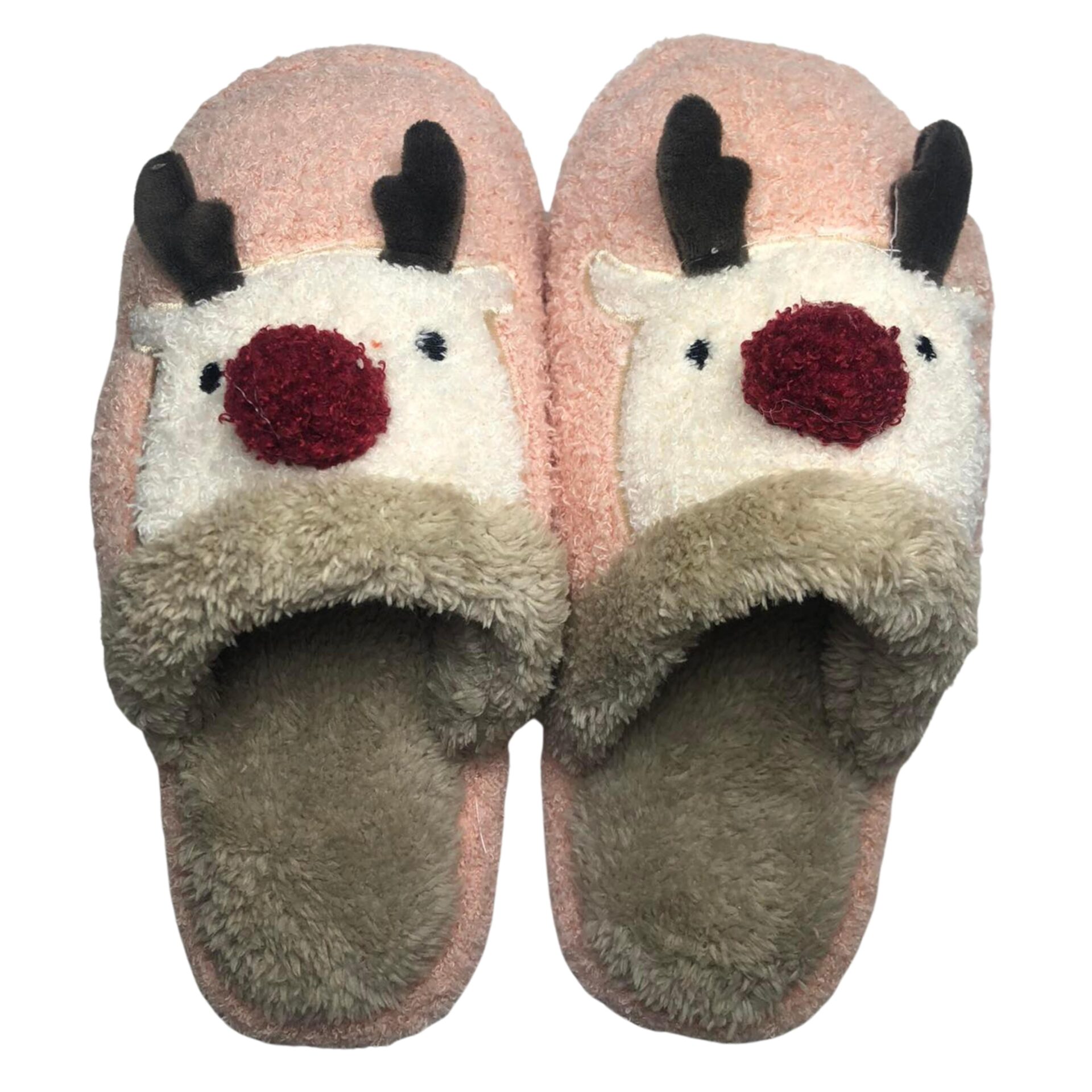 Дамски домашни чехли Kompass розов елен