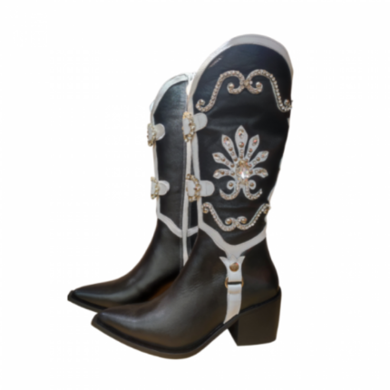 Дамски ботуши Yoncy CоwGirl черни