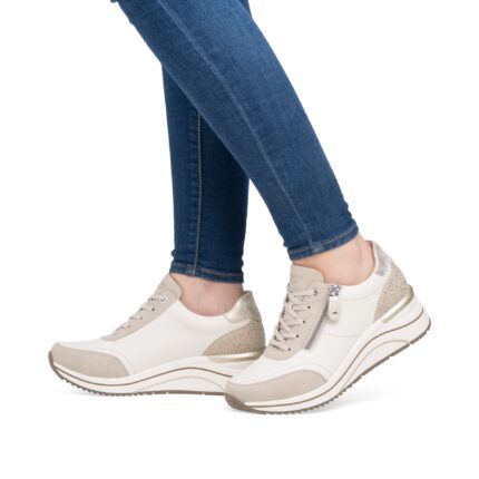 Дамски спортни обувки REMONTE-D0T00-60 ширина H слонова кост