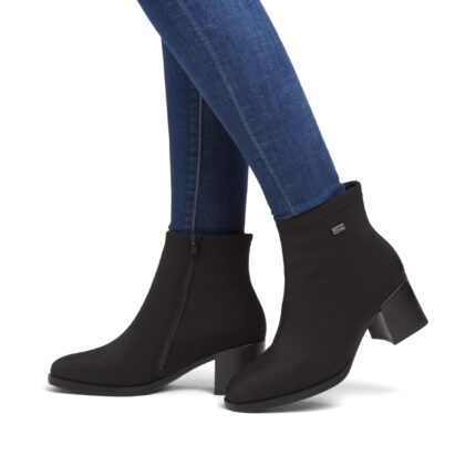 Дамски боти на ток REMONTE TEX D0V77-00 ширина F1/2 черни