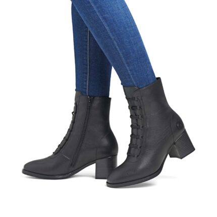 Дамски боти на ток REMONTE D0V79-00 ширина F1/2 черни