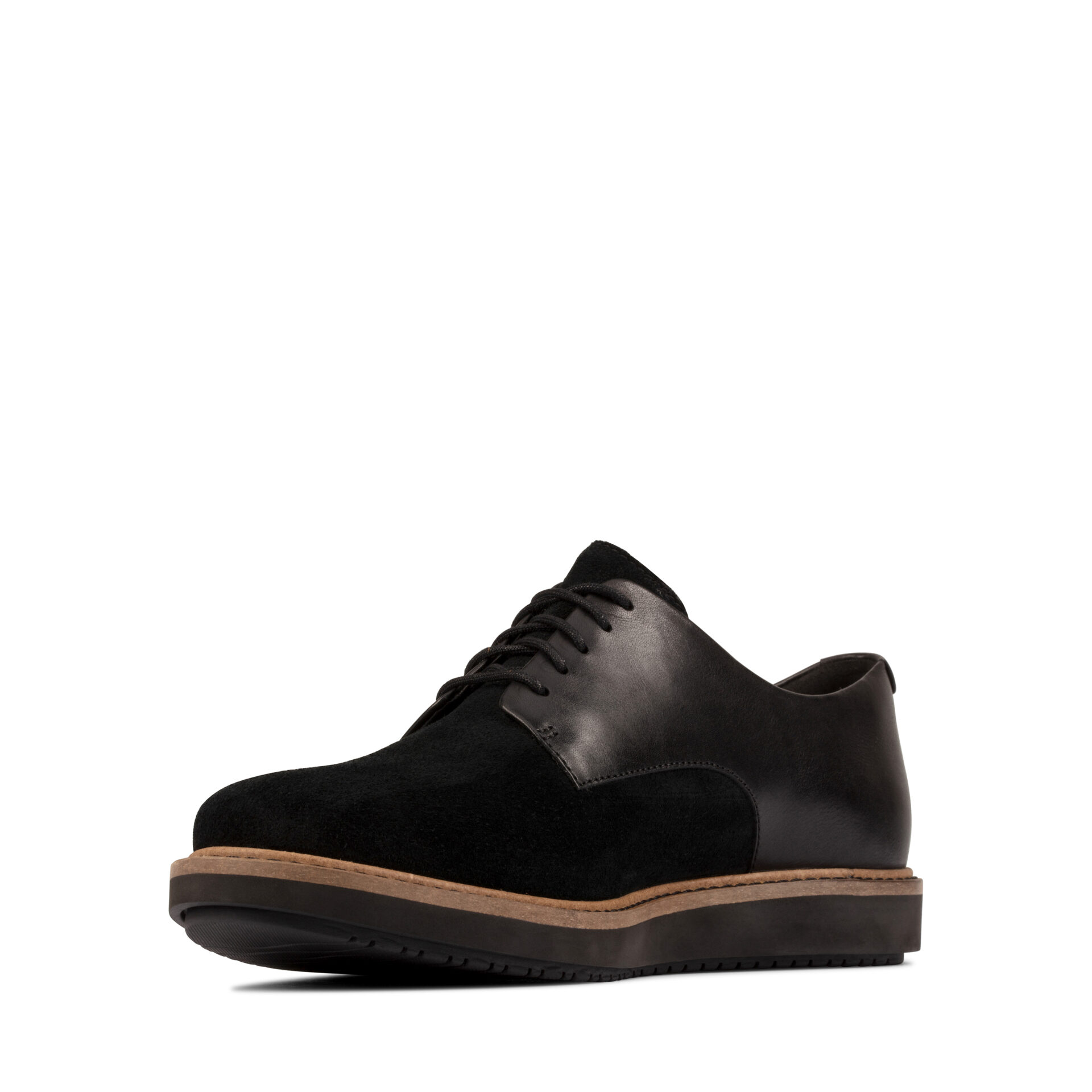 Дамски обувки Clarks Glick Darby естествена кожа черни