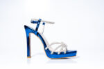Дамски сандали на висок ток Yoncy сини