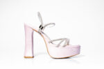 Дамски сандали на висок ток Yoncy розови