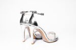 Дамски сандали на висок ток Yoncy сребърни