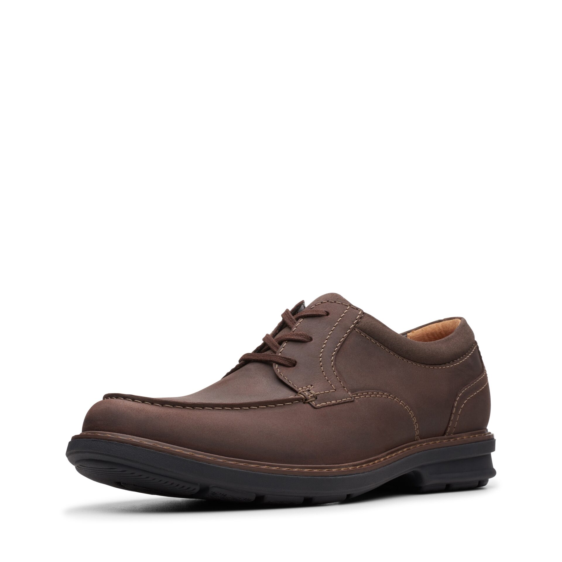Мъжки обувки Clarks Rendell Walk Oxford естествена кожа Ortholite® кафяви