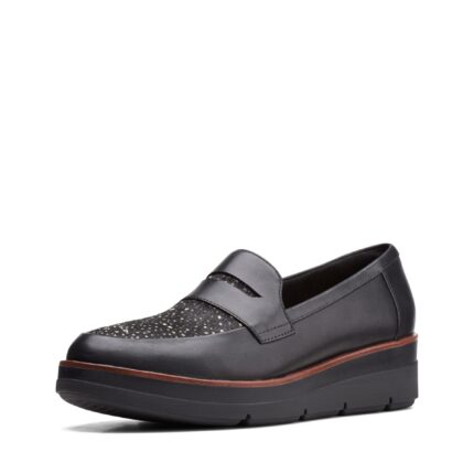 Дамски обувки Clarks Shaylin Step естествена кожа черни