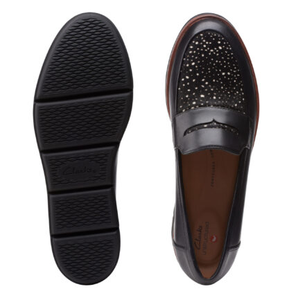 Дамски обувки Clarks Shaylin Step естествена кожа черни