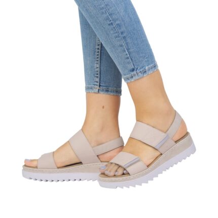 Дамски сандали RIEKER ANTISTRESS V4475-31 ширина F1/2 бежови