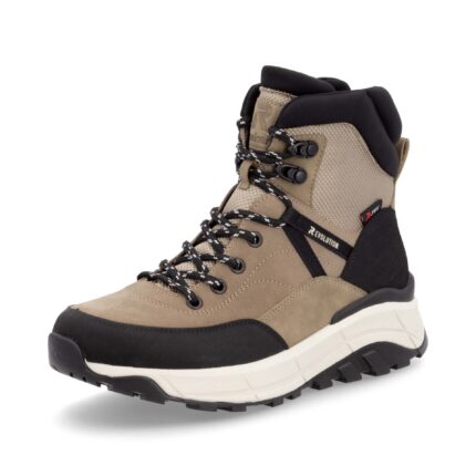 Дамски боти RIEKER ТЕX W0072-64 ширина F1/2 кафяви/черни