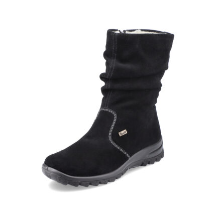 Дамски къси ботуши на равно ходило Rieker  черни Z7171-01