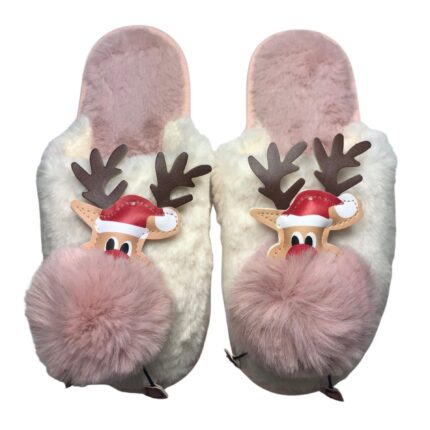 Дамски домашни чехли Kompass розово Еленче