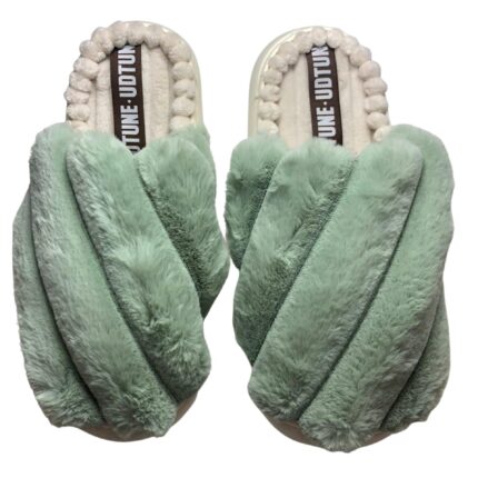 Дамски  домашни чехли Kompass  зелени