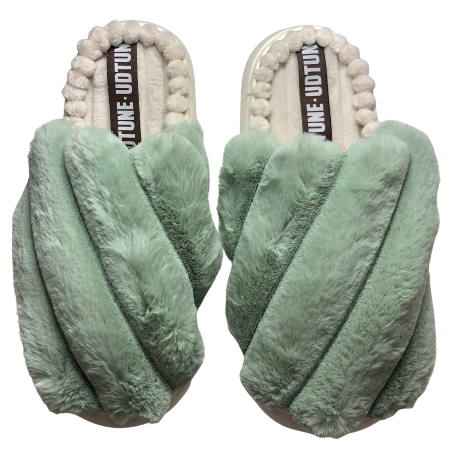 Дамски  домашни чехли Kompass  зелени