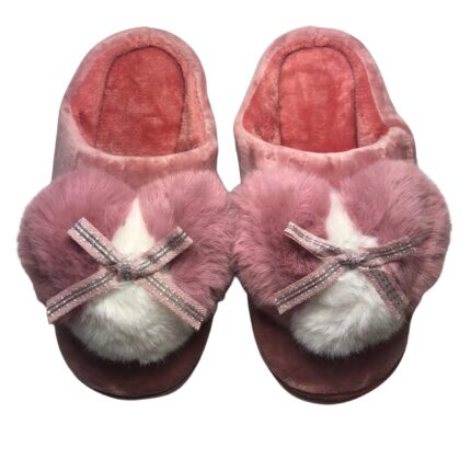 Дамски домашни чехли Kompass розово сърце