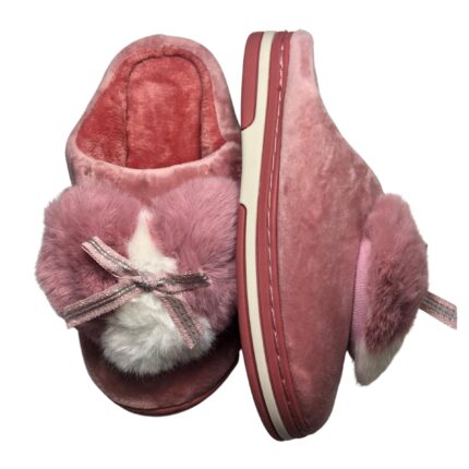 Дамски домашни чехли Kompass розово сърце