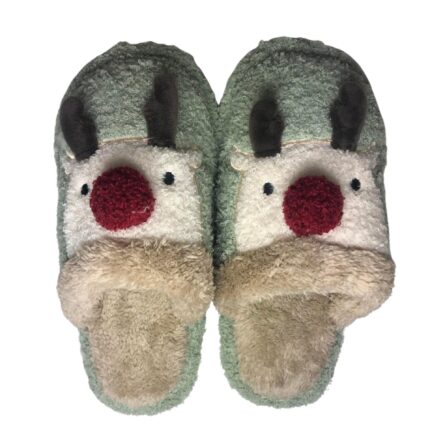 Дамски домашни чехли Kompass зелен елен